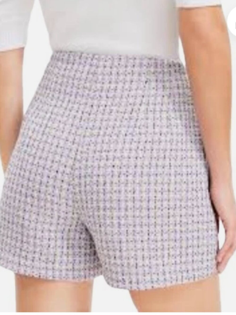 LOFT Purple Tweed Shorts Size 6 NEW NWT High Waisted Size 6 NWT - Picture 3 of 11